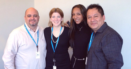 Leyla (second from right) during a visit to the Fenway Institute in Boston. 