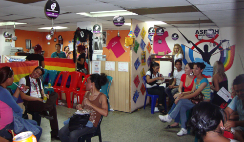 The offices of ASPIDH, a GMT Initiative grantee partner promoting trans rights in El Salvador. 