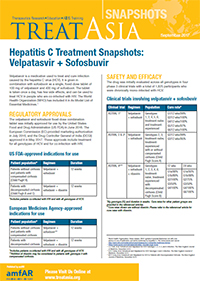 Hepatitis C Treatment Snapshots: Velpatasvir + Sofosbuvir