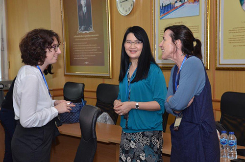 2. (Left to right) Dr. Sophie Desmonde, Medical Practice Evaluation Center, MGH; Dr. Rangsima Lolekha; and Dr. Eileen Dunne, TUC 