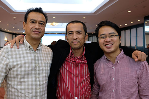 (Left to right)  Thawdar Htun, Myanmar Positive Group, National PLHIV Network; Sorn Sotthearridh, Cambodian People living with HIV Network; Sai Htun Lin, Myanmar Positive Group (National PLHIV Network