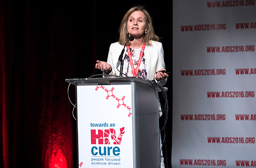 Dr. Lewin speaks at the Towards an HIV Cure Symposium, Durban, South Africa, July 2016.