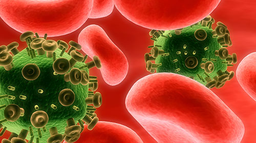 3d Rendered Illustration of the HIV Virus
