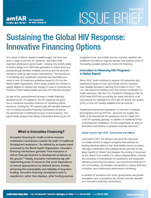 Sustaining the Global HIV Response: Innovative Financing Options GRAB